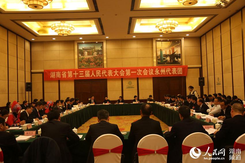 许达哲参加湖南省十三届人大一次会议永州代表