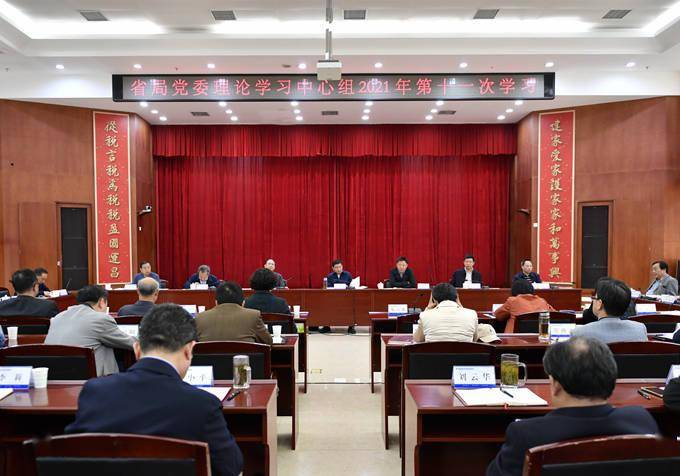 湖南省稅務局黨委理論學習中心組學習貫徹黨的十九屆六中全會精神現場。單位供圖