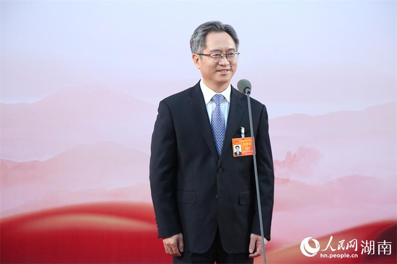 湖南省科学技术厅党组书记、厅长李志坚。人民网 李芳森摄