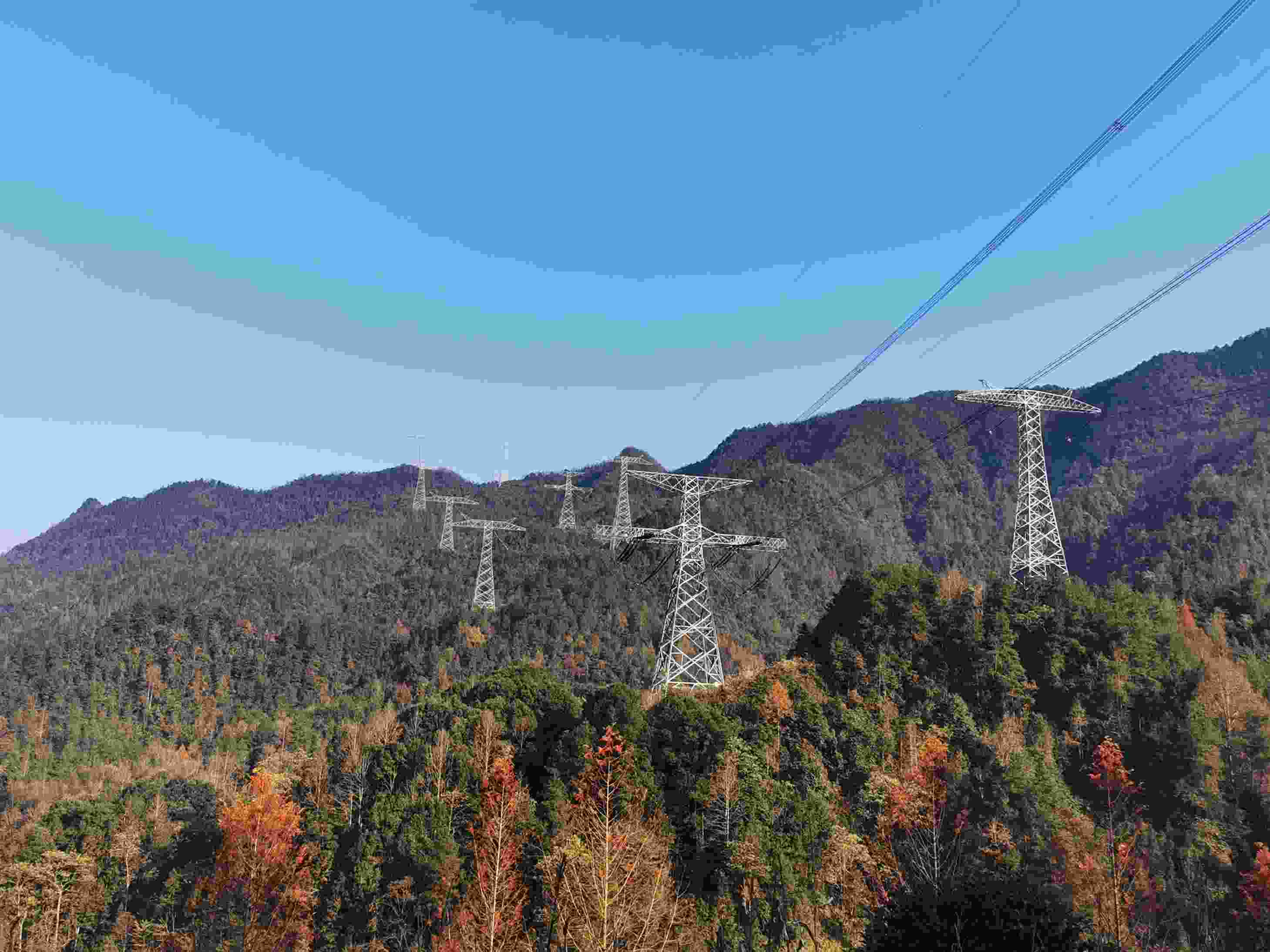 该公司负责的高压电线区域。单位供图