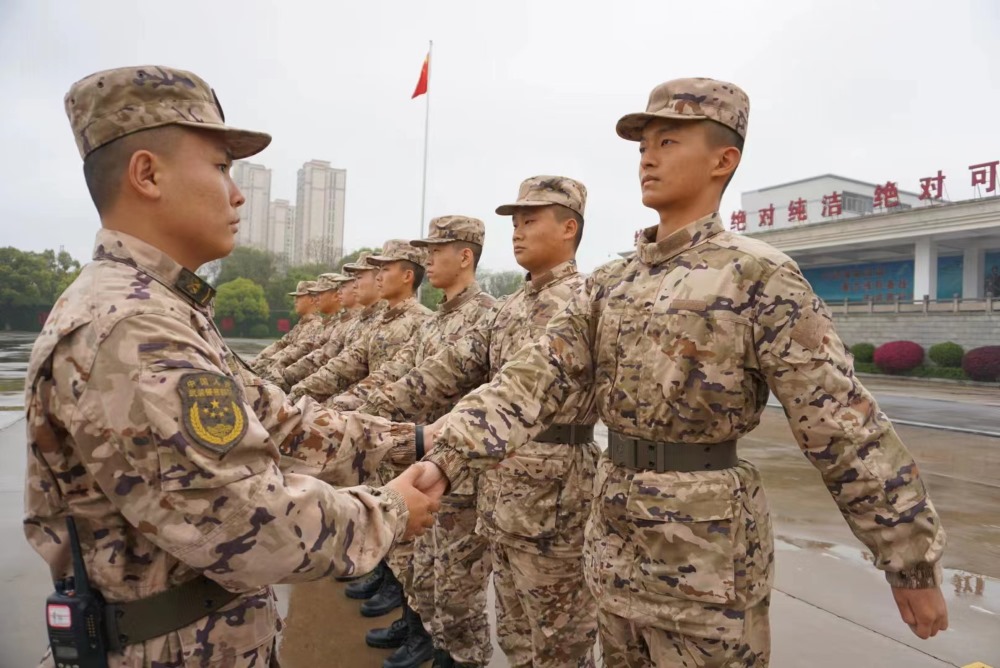 于秉民参加训练。单位供图