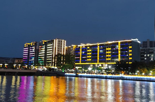 江永縣永明河畔夜景。受訪單位供圖