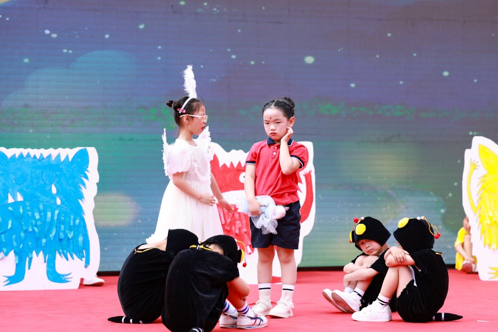 桂井幼兒園表演心理劇《我的情緒小怪獸》。受訪單位供圖