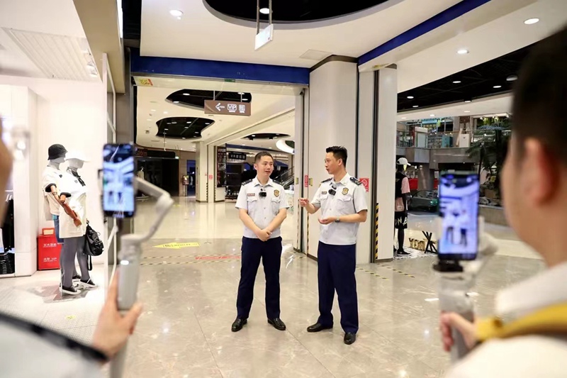 “大型城市综合体消防安全”科普直播活动。单位供图