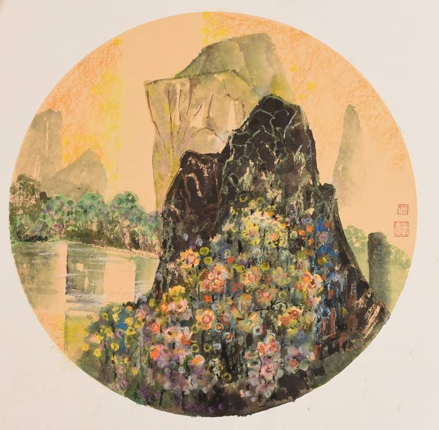 《一川花气》萧建民。苏晨摄