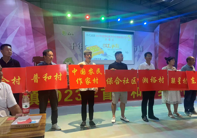 各乡镇村的领队入场。主办方供图