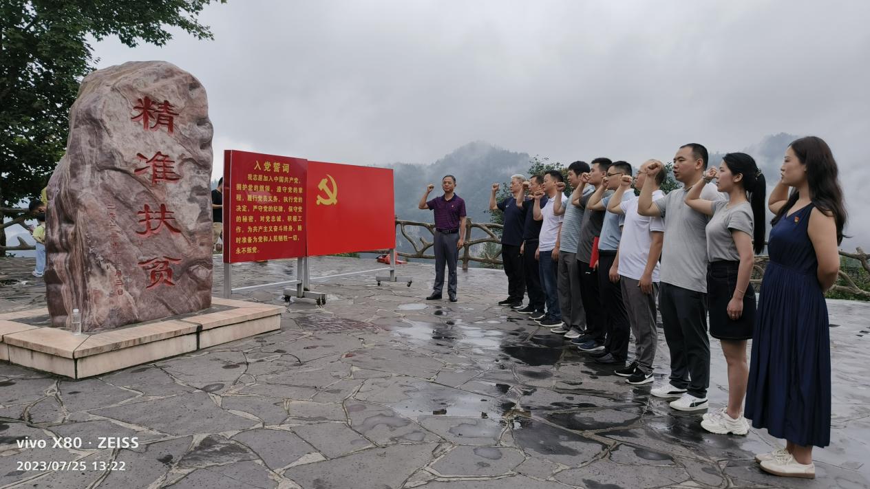 黨員集體重溫入黨誓詞。單位供圖