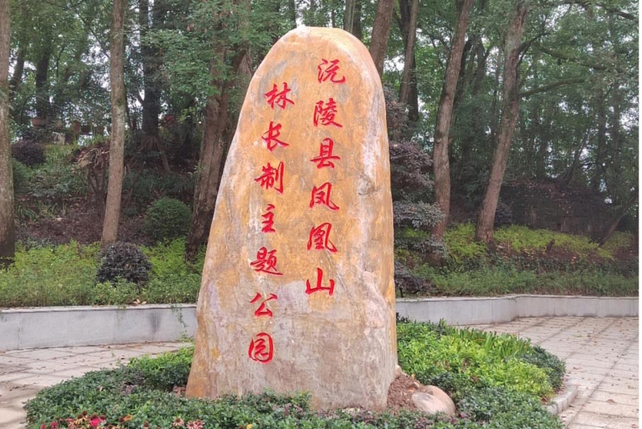 沅陵縣林長制主題公園標識牌。資料圖