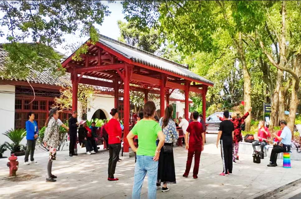 沅陵鳳凰山林長制主題公園內休閑的市民。資料圖