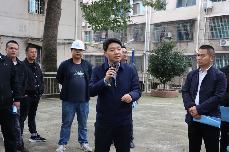 双清区老旧小区现场推进会现场。单位供图