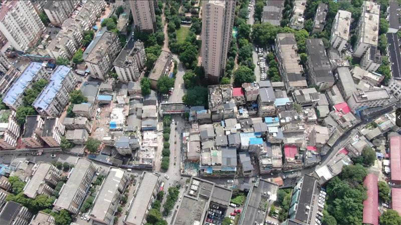 集中连片的沙湖村片区自建房。 天心区金盆岭街道供图