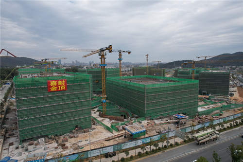 湘江科创基地二期项目主体结构全面封顶。受访单位供图