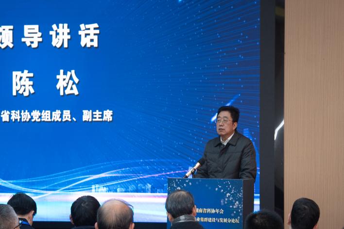 湖南省科协党组成员、副主席陈松致辞。单位供图