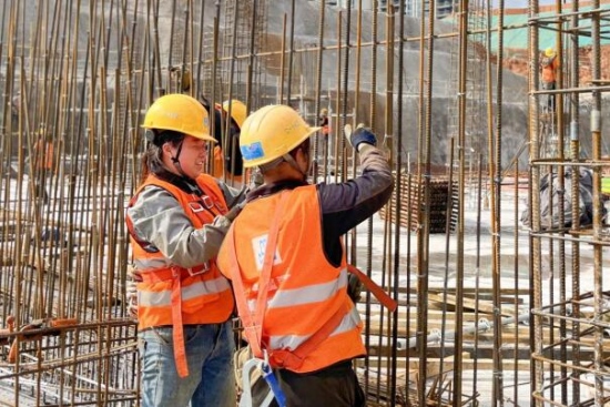 长沙市第十一中学拓址新建项目施工现场。受访单位供图