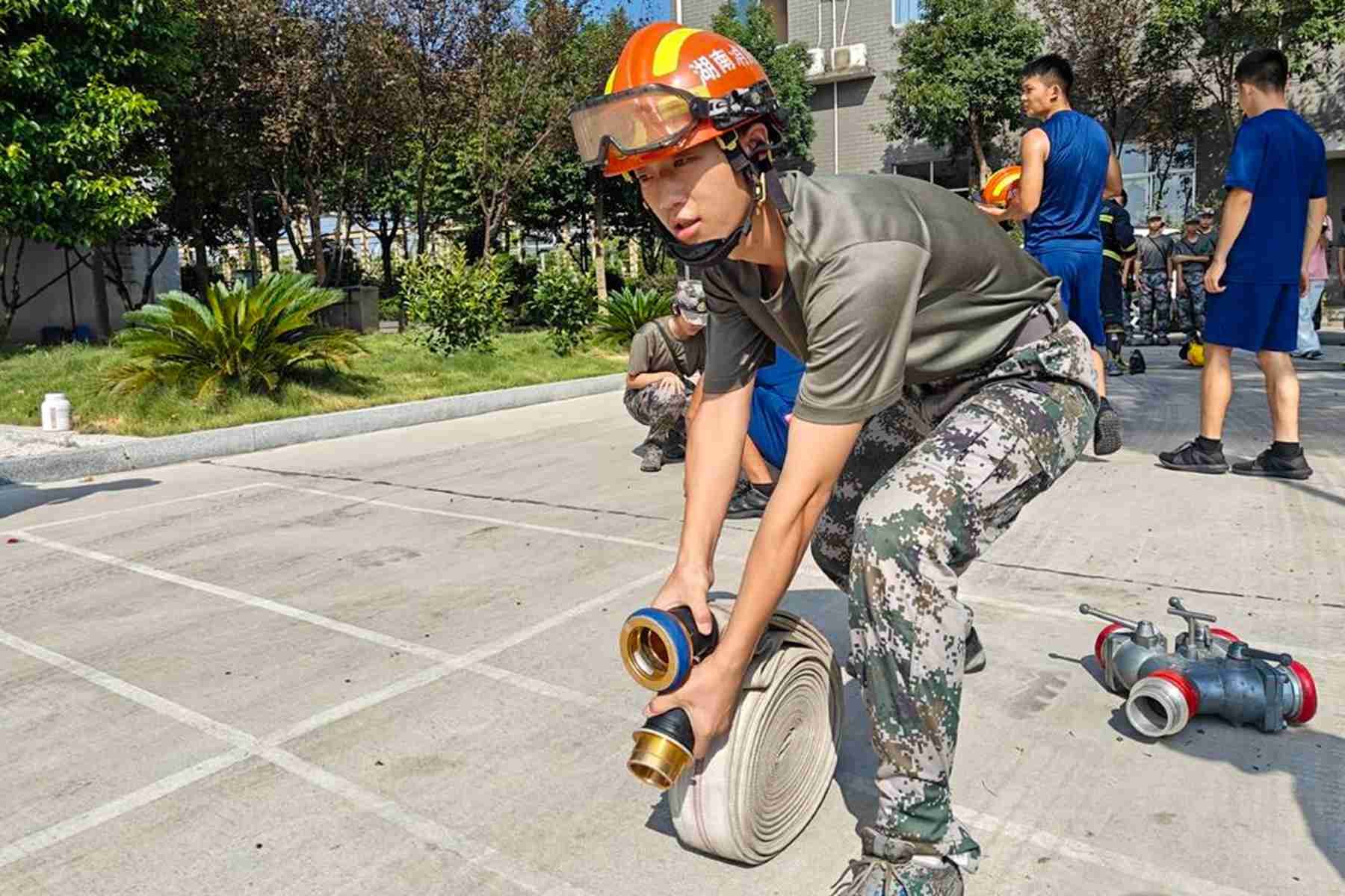 消防安全宣传“进军训”（单位供图）