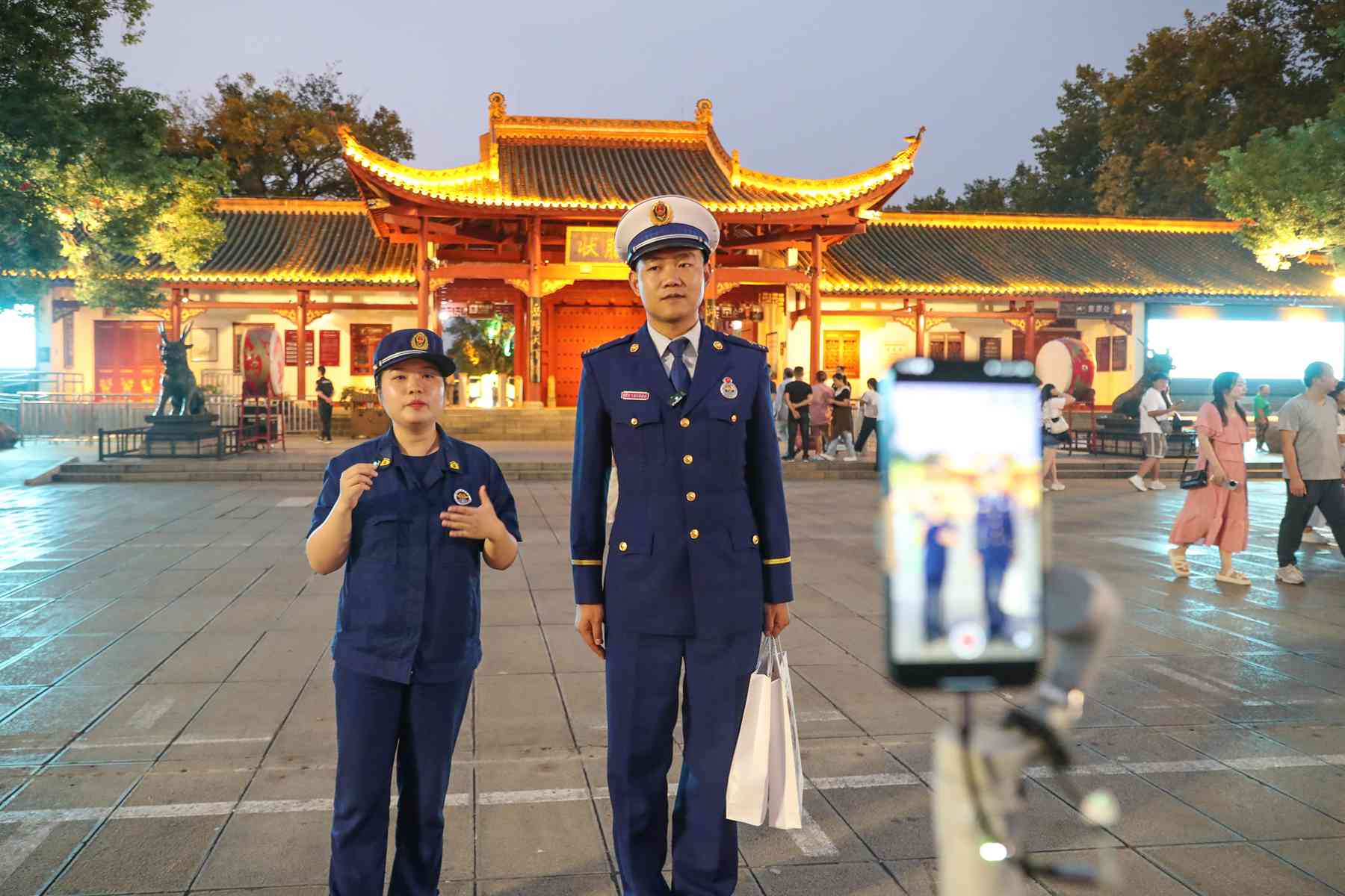 岳阳消防“中秋话消防 月圆人团圆”线上直播活动（李聪摄)