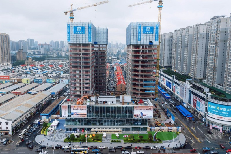 建设中的中非经贸总部基地项目。受访单位供图