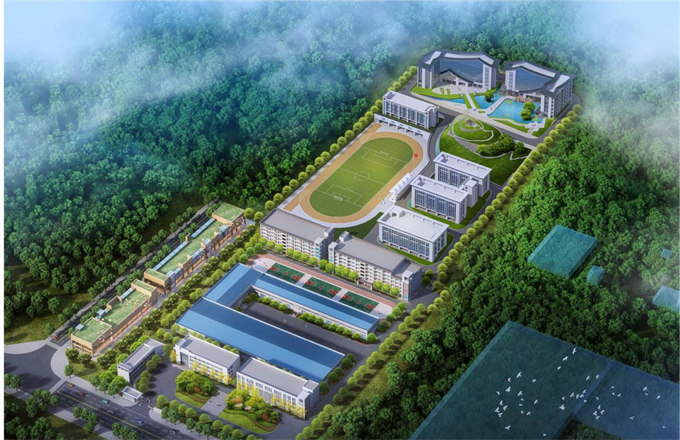 婁底星源學校鳥瞰圖。受訪單位供圖