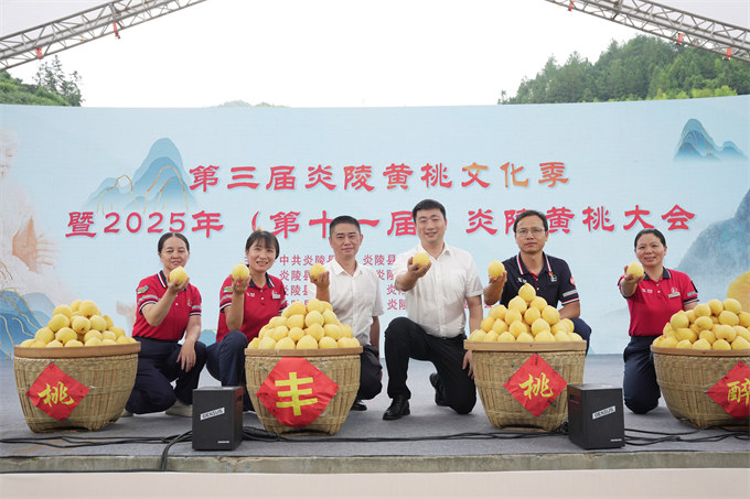 中石化湖南石油作為合作單位參與2025年炎陵黃桃大會。受訪單位供圖