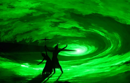 《炭河千古情》演出现场。徐家仪摄