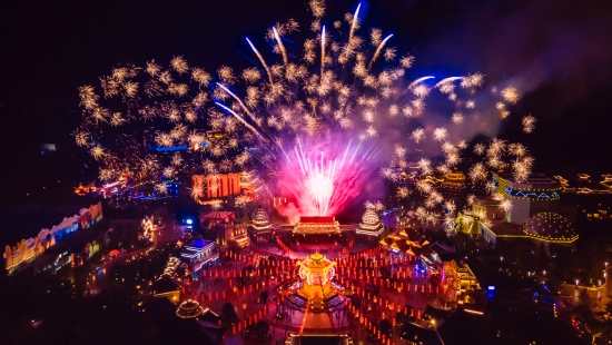 国风烟花剧《焰照盛唐》。受访单位供图