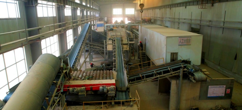 建筑垃圾處置生產線全景。單位供圖