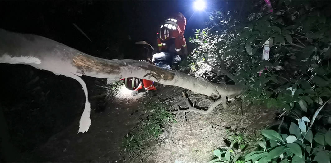 救援現場。瀏陽消防供圖