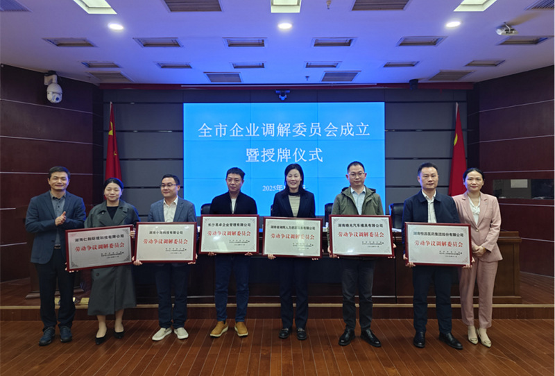 授牌仪式现场。长沙市人社局供图