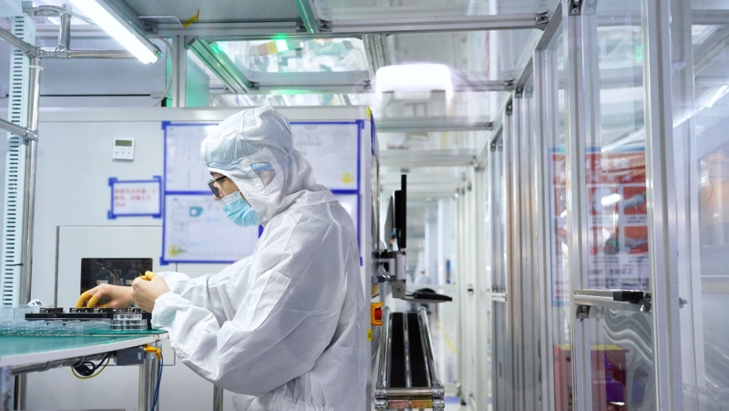 AI眼镜生产线。受访单位供图