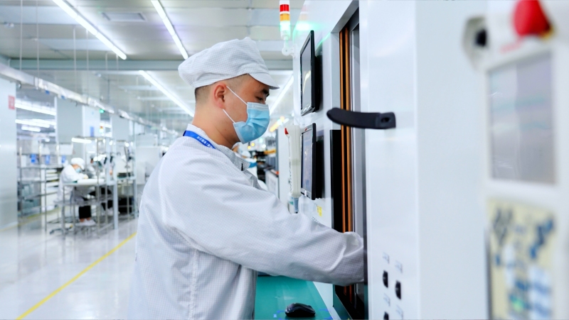 AI眼镜生产线。受访单位供图