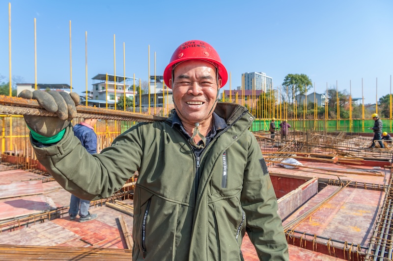 東安縣新中醫醫院施工現場。蔡小平攝