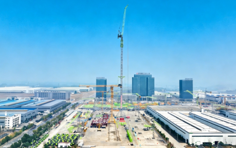 全球最高最大風電塔機完成吊裝。受訪單位供圖