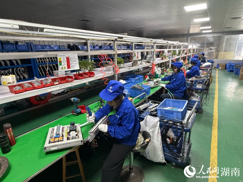 工人正在車間進行作業。人民網記者 林洛頫攝