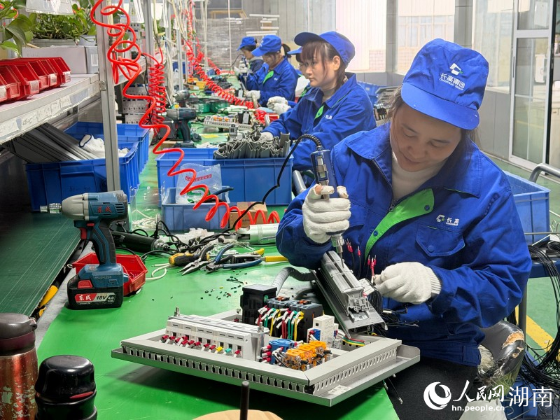 工人正在車間進行作業。人民網記者 林洛頫攝