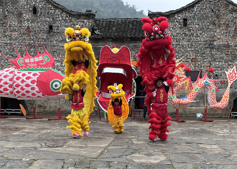 龙狮竞技。全子玉摄