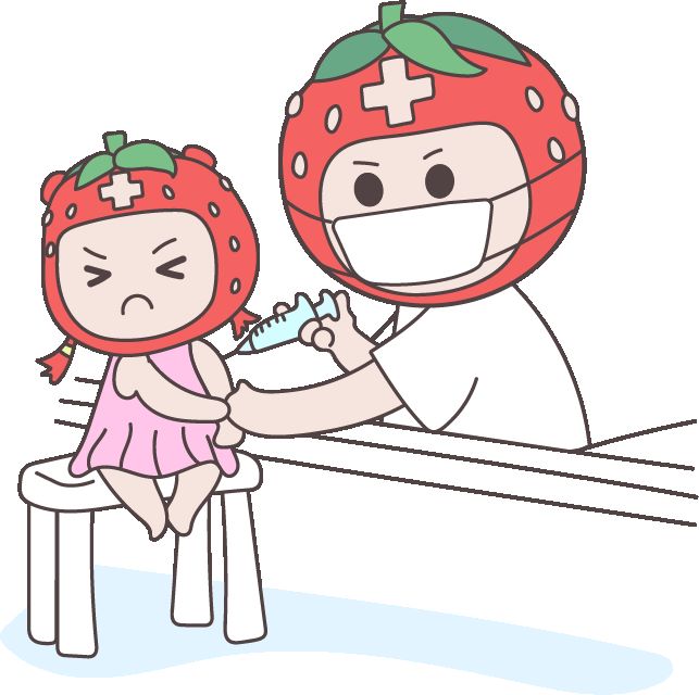 儿童接种疫苗漫画。单位供图