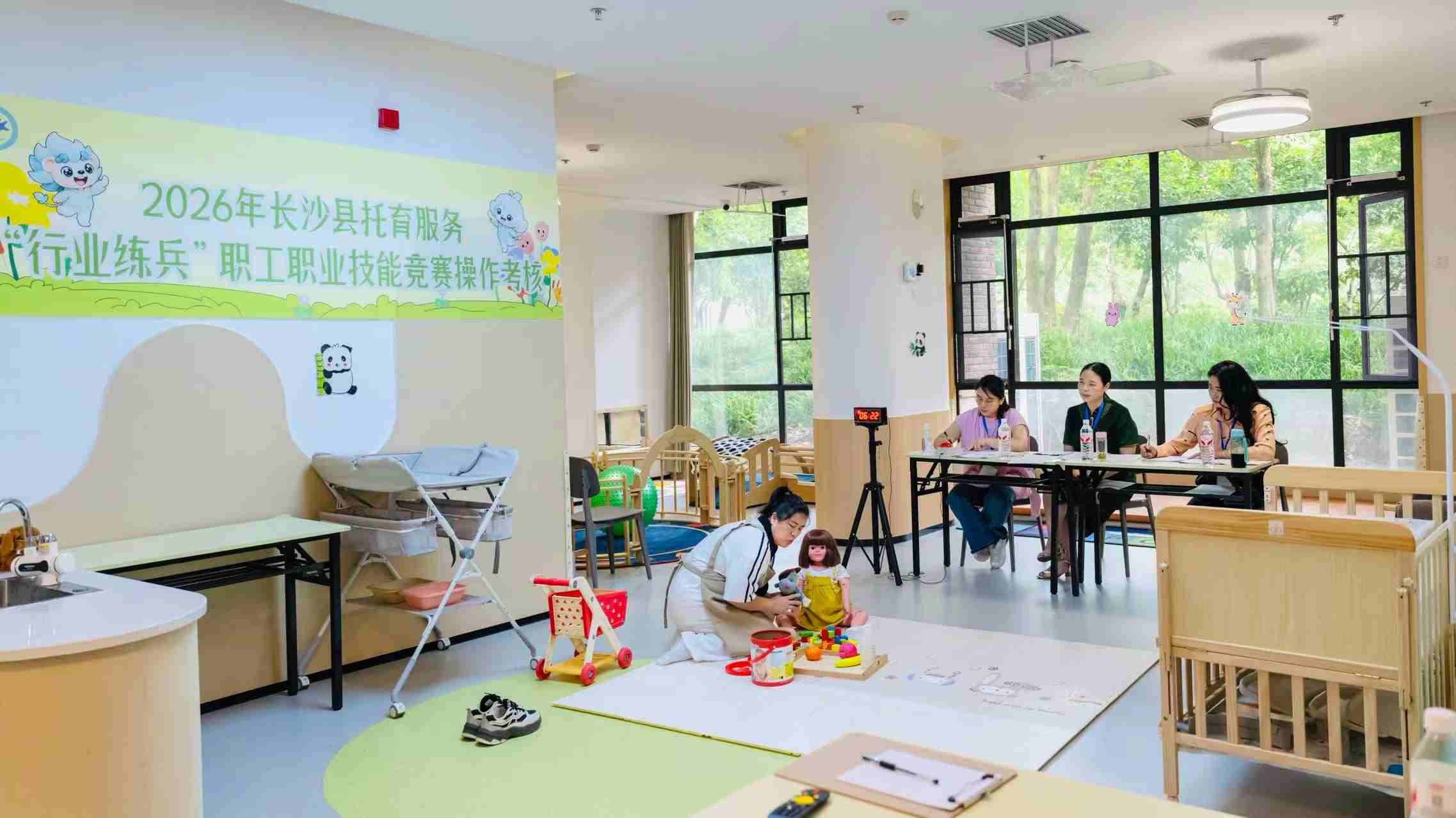 长沙县举办托育服务职业技能竞赛。受访单位供图
