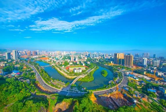 邵阳市区航拍。单位供图