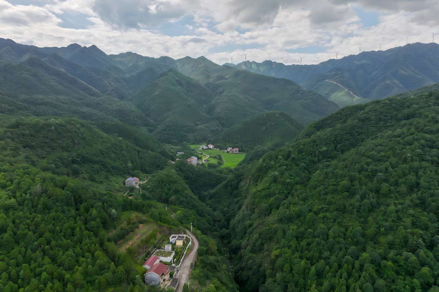 大垅水库工程坝址航拍图。吴伟摄