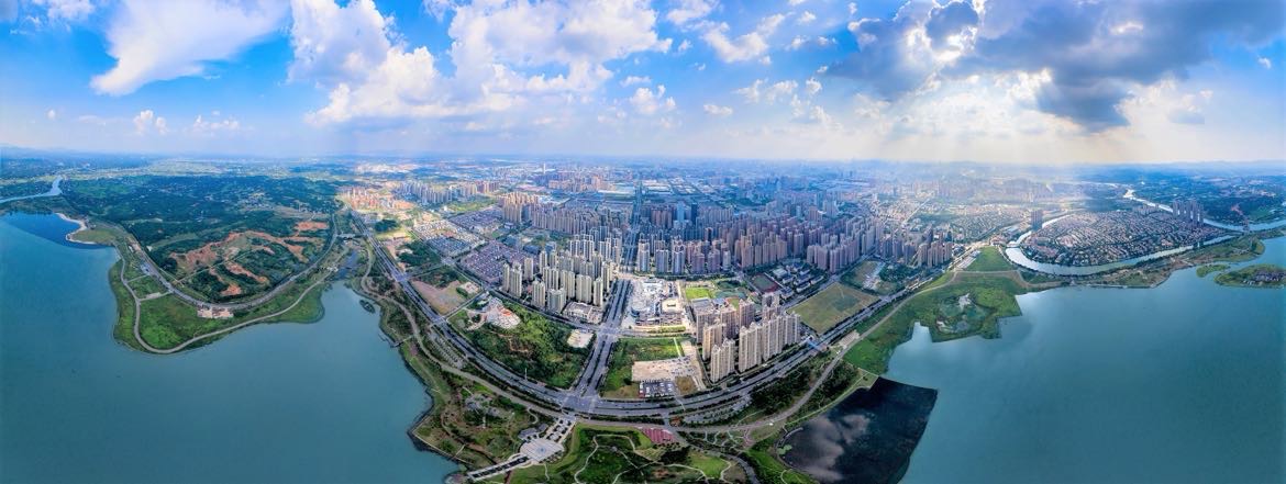 星沙城区鸟瞰图。长沙县供图