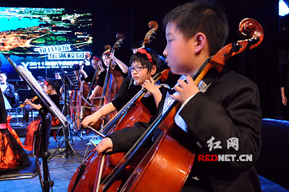 湖南首支小学生交响乐团平均登台献艺鞋子仅年龄小学生图片图片