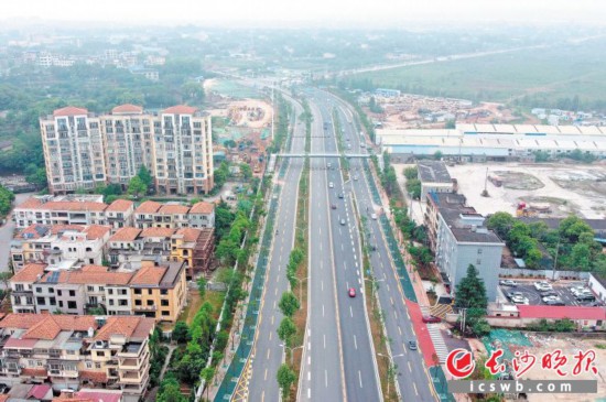 　　中意路城市化改造項目完工后，這條融城大動脈將更加快捷舒暢。長沙晚報全媒體記者 王志偉 攝