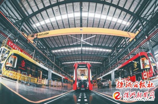 ▲ 中车株洲所全球首创的智能轨道快运系统。  企业供图